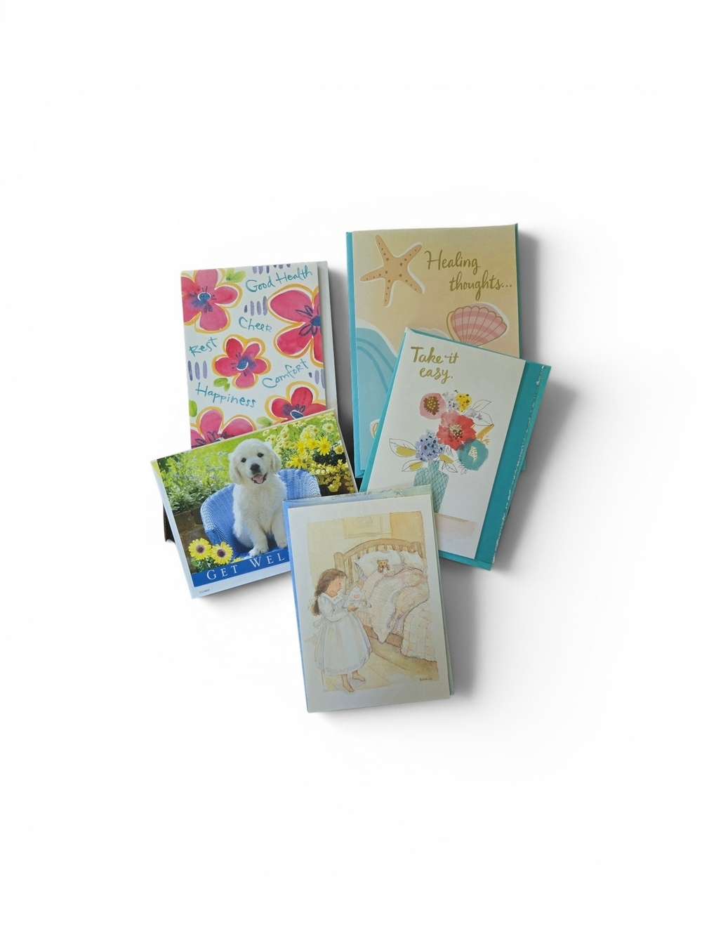 Get Well Encouragement Greeting Card Bundle (Set Of 5)